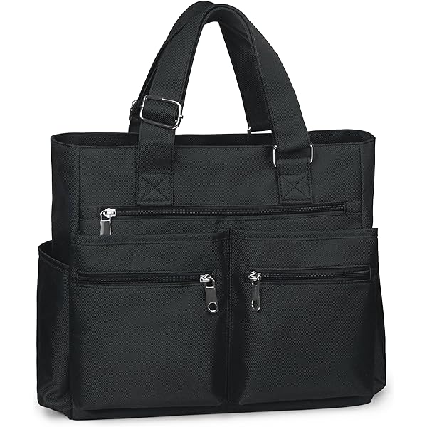 Amazon.com: Multi Pocket Nylon Totes Handbag Large Shoulder Bag